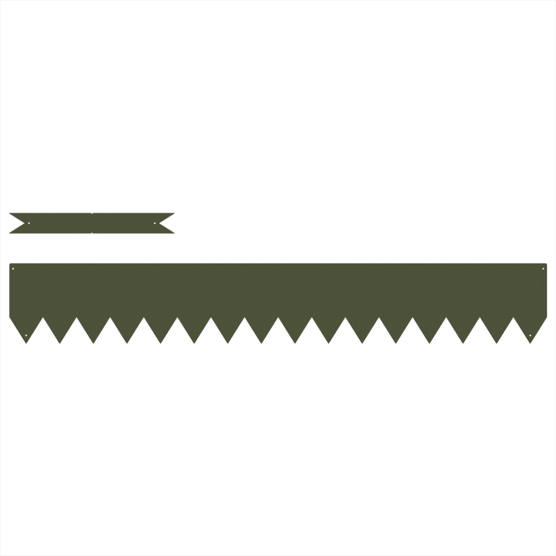 Rasenbegrenzungen 50 Stück Olivgrün 100x0.5x15 cm Kunststoff