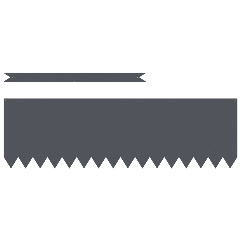 Rasenumrandungen 20 Stück Anthrazit 100x0.5x30 cm Stahl