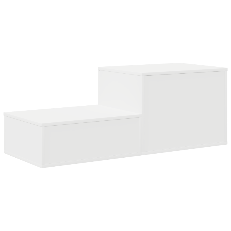 Aufbewahrungsschrank weiß 118x41x40 cm aus Holzwerkstoff