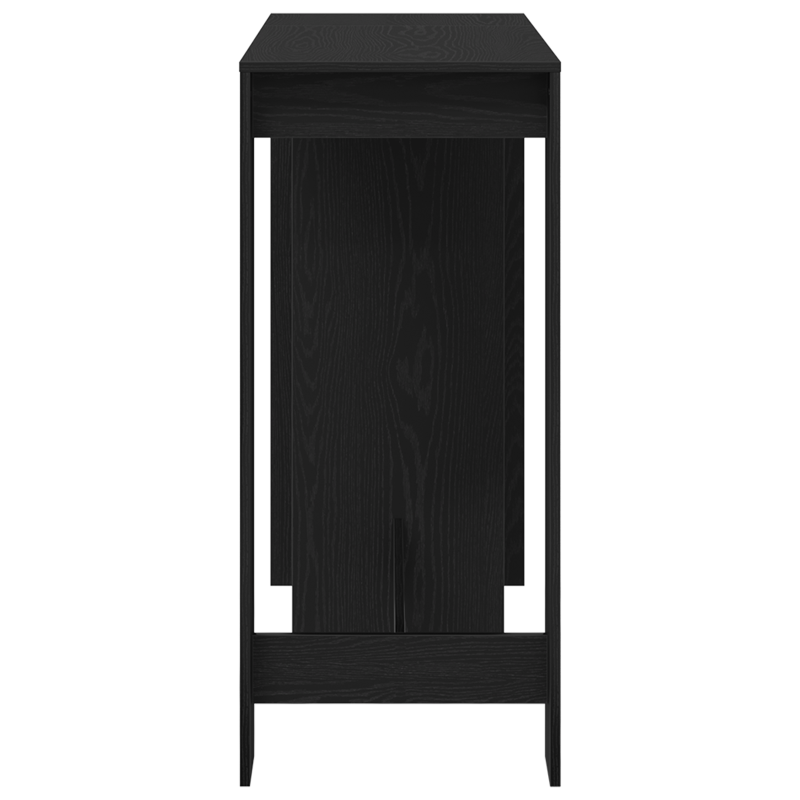 Bartisch mit Regal Schwarz Eiche 102,5x46x103,5 cm Hergestelltes Holz