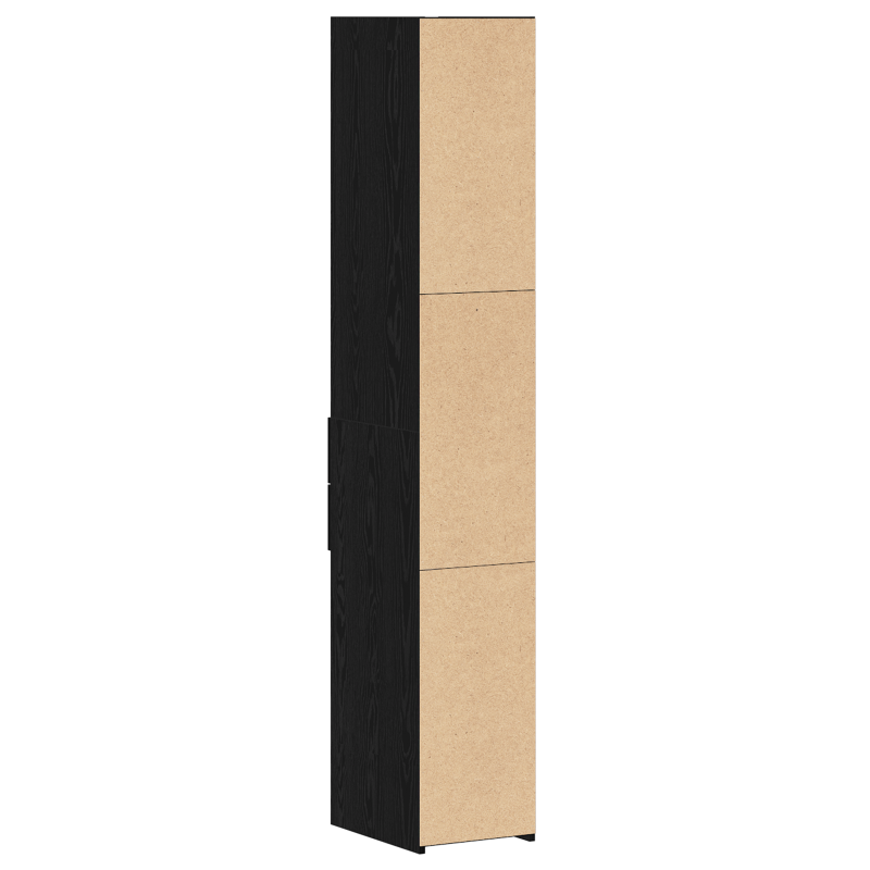 Highboard Schwarz Eiche 30x42,5x185 cm Holzwerkstoff