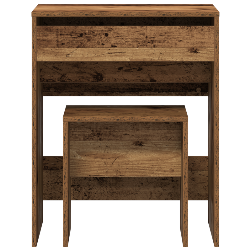 Schminktisch mit Spiegel Altes Holz Holzwerkstoff