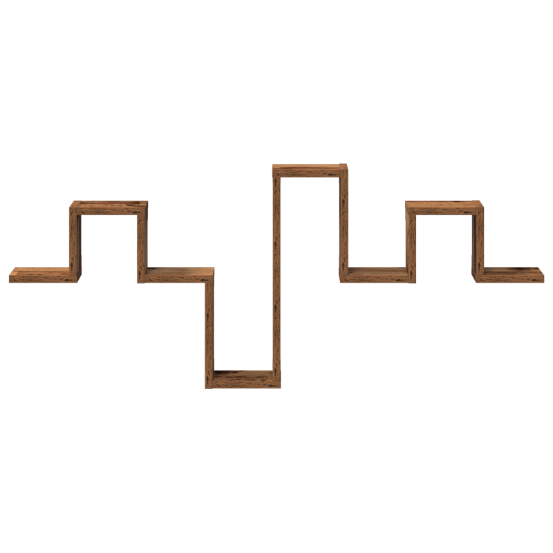 Wandregal Altholz 104,5x10x43 cm Ingenieurlampe