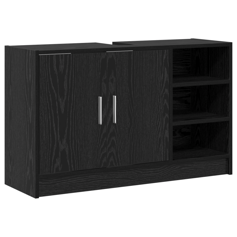 Spülenschrank Schwarz Eiche 90x29x55 cm Holzwerkstoff