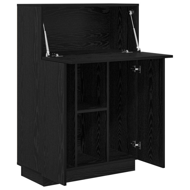 Schreibtisch aus schwarzem Eichenholz Schwarzes Eichenholz