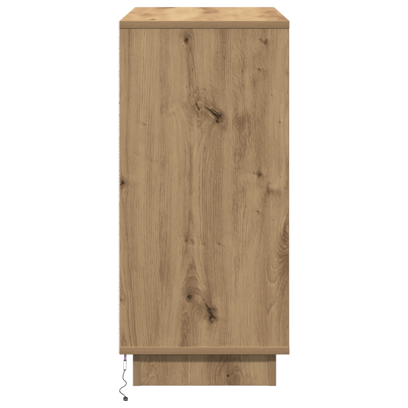 Sideboard mit LED Artisan Eiche 71x34,5x75 cm Holzwerkstoff