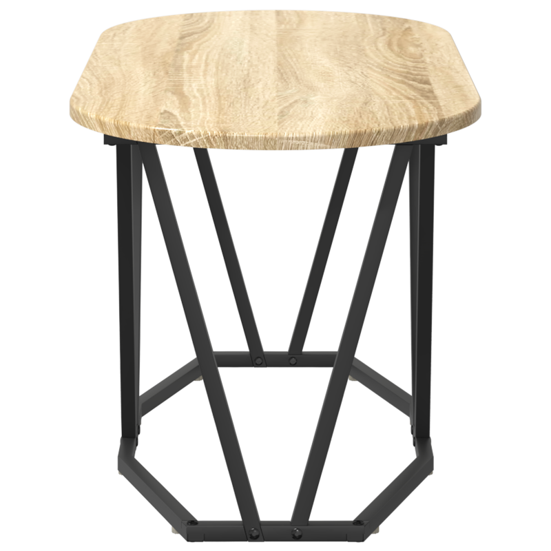 Couchtisch aus Sonoma Eiche 80x40x40,5 cm, Holzwerkstoff und Metall