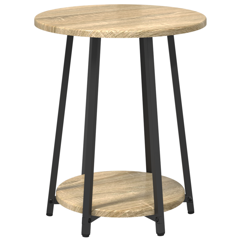 Beistelltisch 2er-Set Sonoma Eiche, Holzwerkstoff und Metall