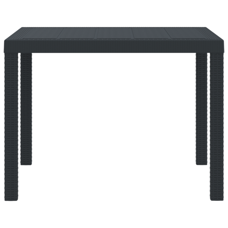 Gartentisch Anthrazit 100x100x73 cm Poly Rattan