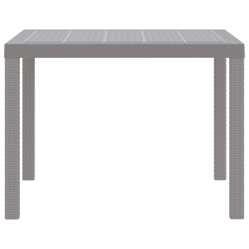 Gartentisch Hellgrau 100x100x73 cm Poly Rattan
