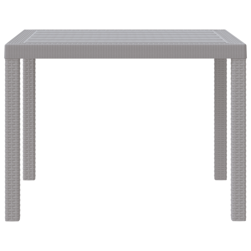 Gartentisch Hellgrau 100x100x73 cm Poly Rattan