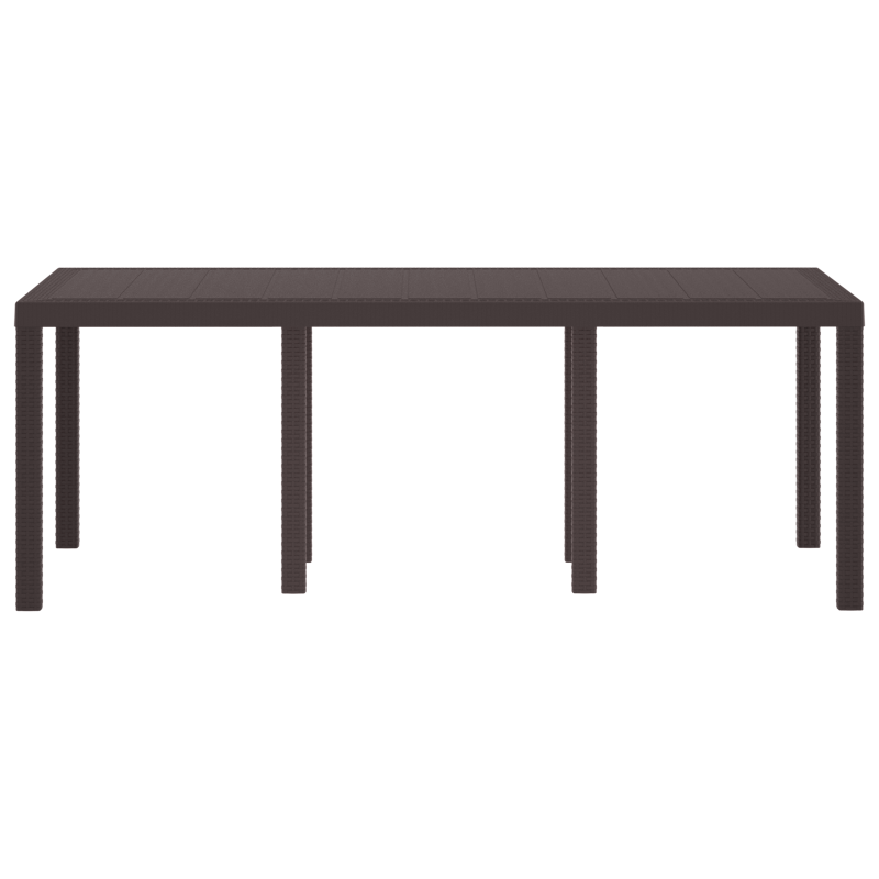 Gartentisch Braun 200x100x73 cm Poly Rattan