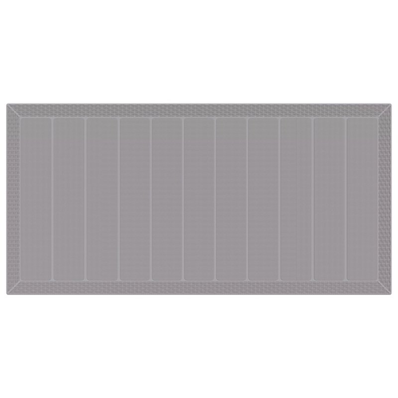 Gartentisch Hellgrau 200x100x73 cm Poly Rattan