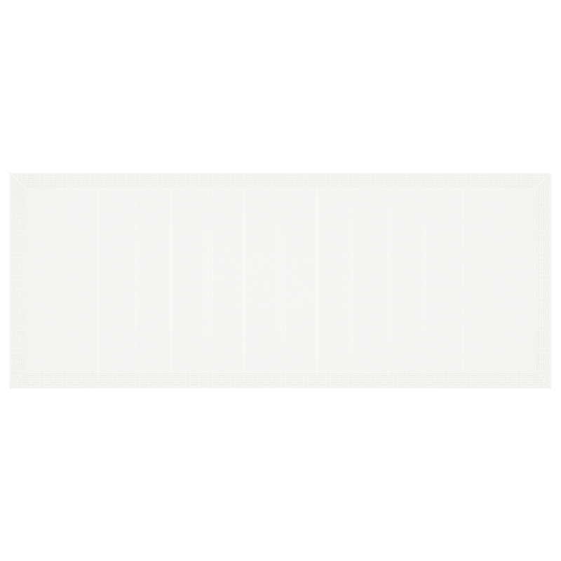 Gartentisch Weiß 250x100x73 cm Poly Rattan