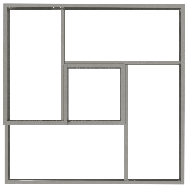 Schiebetür mit Beschlagset ORKDALaus massivem Holz & Glas