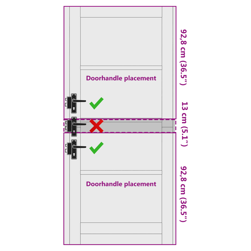 Innentür mit Glas ORKDAL 86x198,5x4 cm aus Kiefernholz
