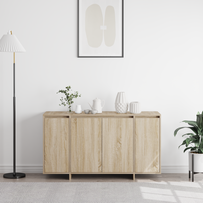 Eiche Sideboard Sonoma Eiche Holzwerkstoff 135 x 41 x 75 cm