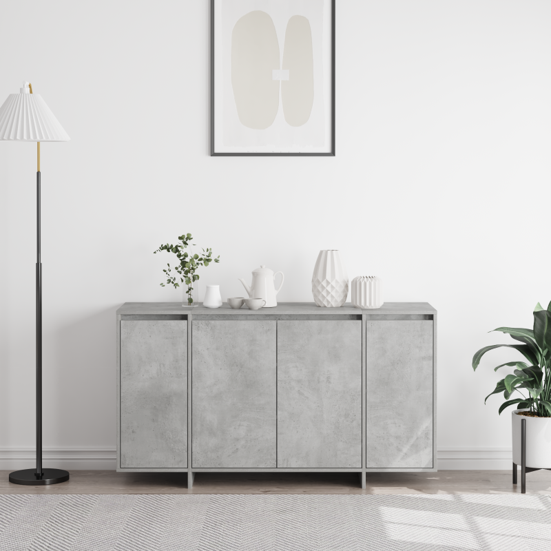 Beton Grau Sideboard Beton grau Holzwerkstoff 135 x 41 x 75 cm