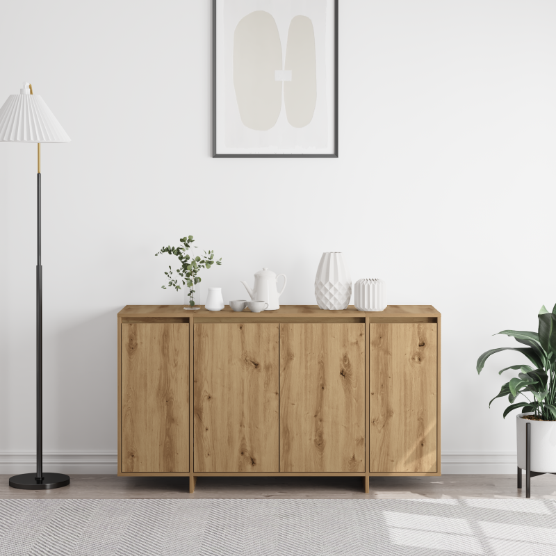Eichen Sideboard Artisan Eiche Holzwerkstoff 135 x 41 x 75 cm
