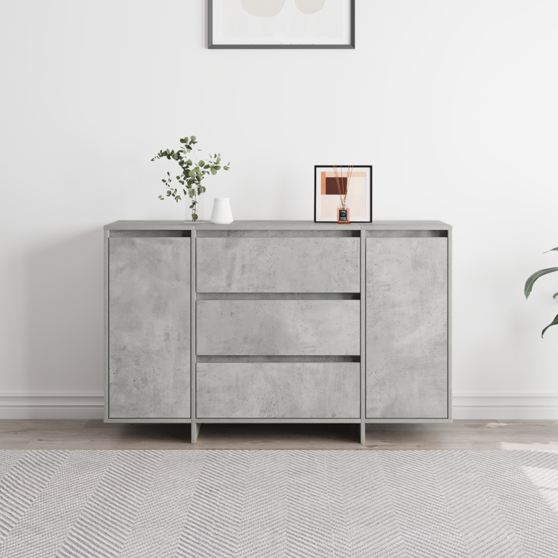 Sideboard Beton Grau 120x41x75 cm Ingenieurholz