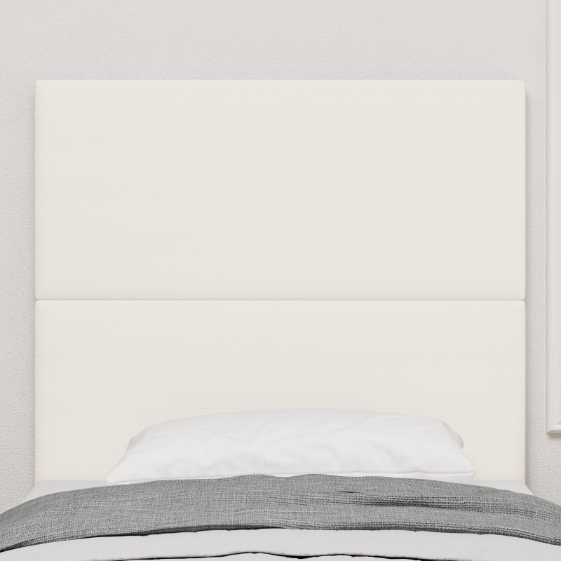 Kopfteil schlichtes Design Creme 80 cm Cordstoff