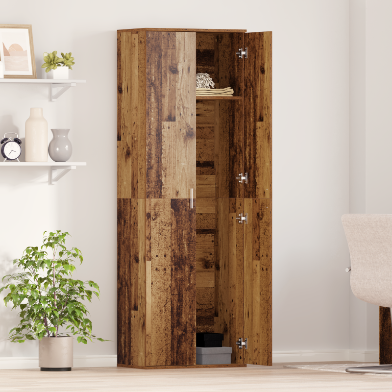 Highboard Altholz 60x35x180 cm Holzwerkstoff