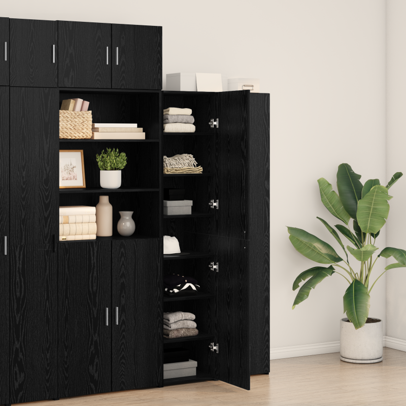 Highboard Schwarze Eiche 40x42.5x185 cm Spanplatte