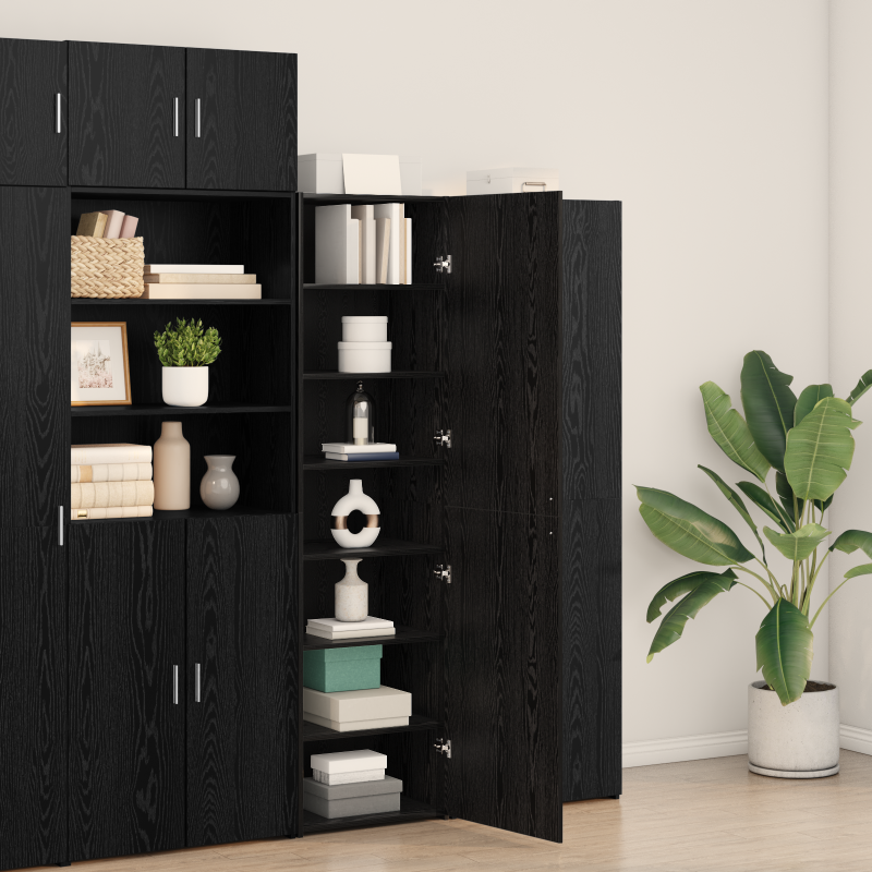 Highboard Schwarze Eiche 50x42.5x185 cm