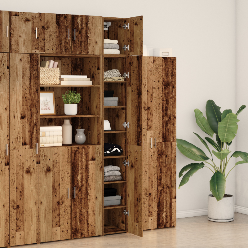 Slim Storage Cabinet Altes Holz 30x42.5x225 cm Ingenieurholz