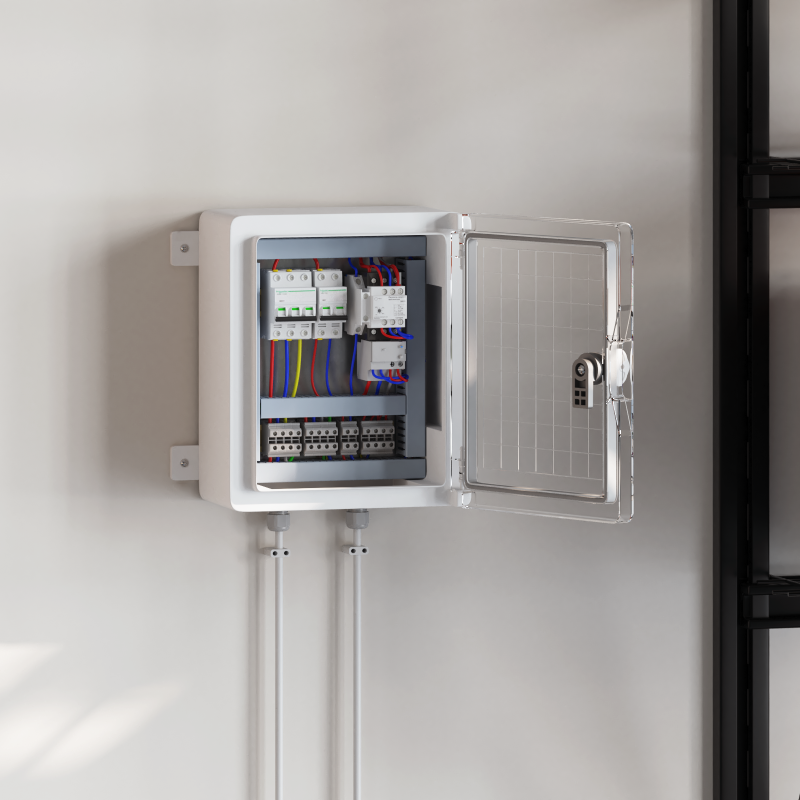 Kontrollschrank IP65 Wasserdicht Grau 25x13x30 cm ABS Kunststoff