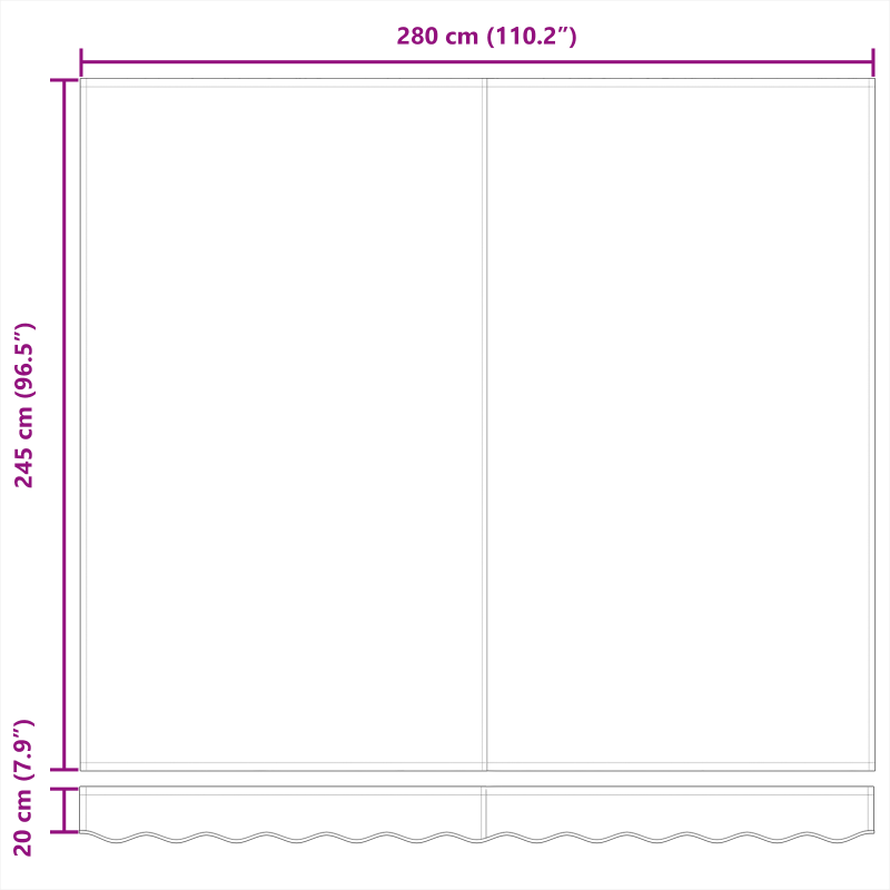 Automatische Einziehbare Markise Weiß 500x300 cm