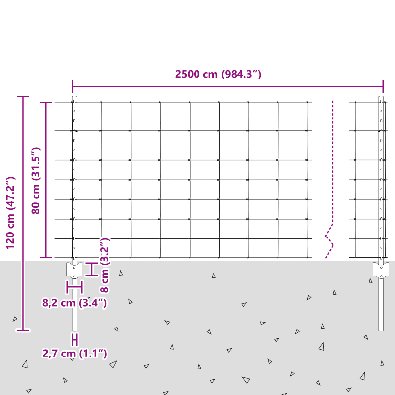 Zaunpfosten 11 Stück U-Kanal 80 cm verzinkter Stahl