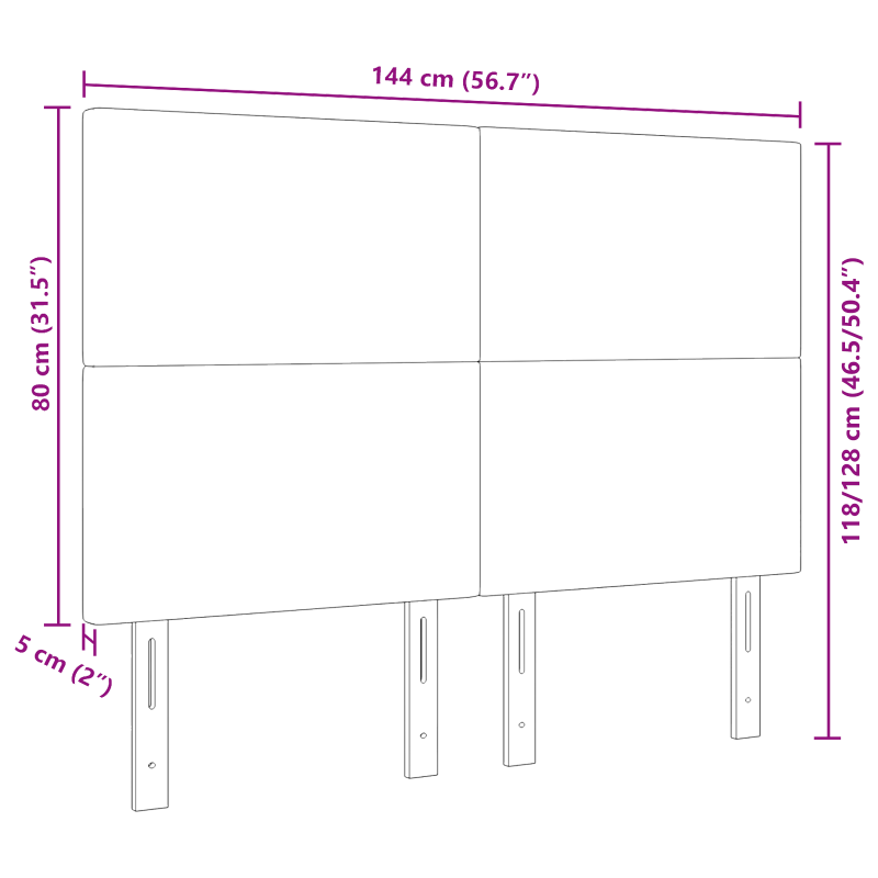 Kopfteil Einfaches Design Hellgrün Grau 140 cm Cord-Stoff