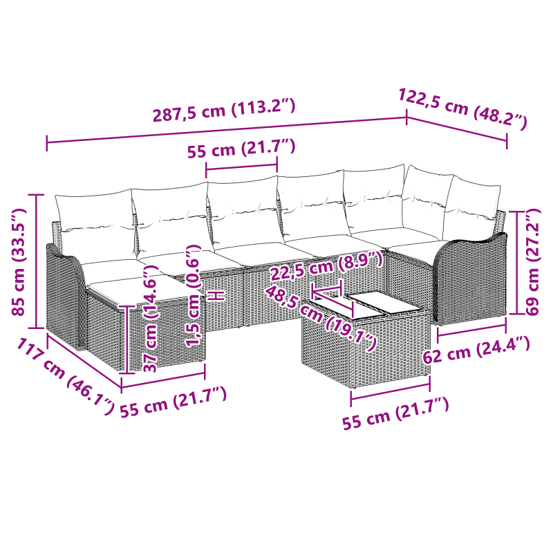 Automatische Einziehbare Markise Weiß 500x300 cm