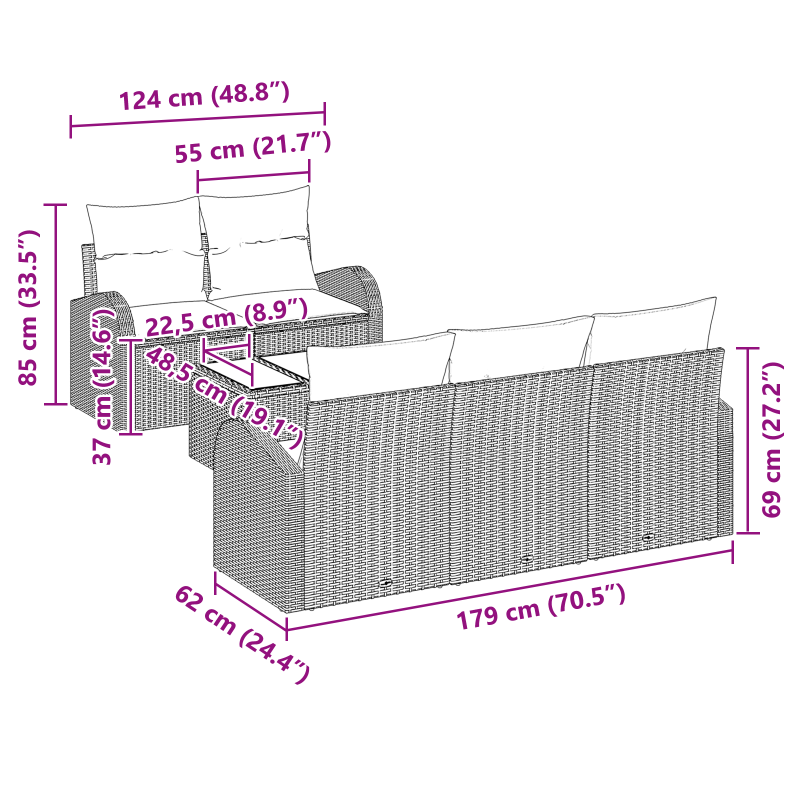 manuelle einziehbare Markise Weiß 500x300 cm