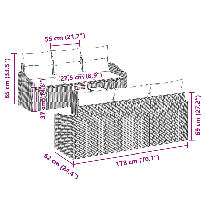 3-teiliges Badezimmermöbelset Alter Holz Werkholz