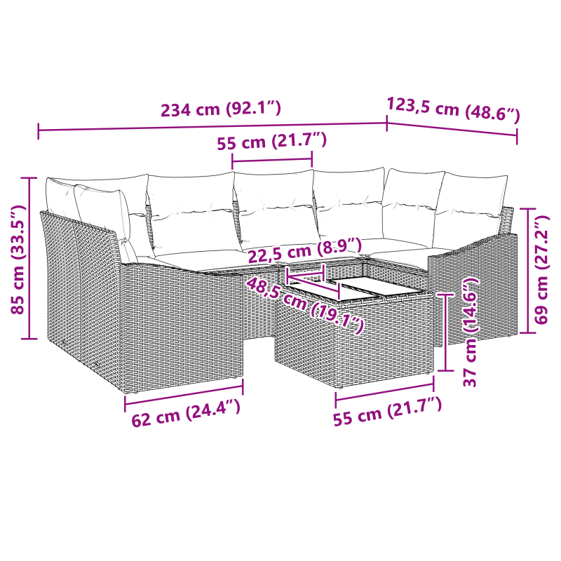 3-teiliges Badezimmermöbel Set Altholz