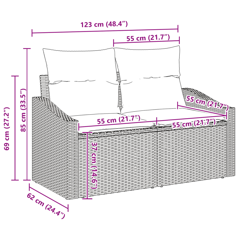 3-teiliges Badezimmermöbel Set Altholz
