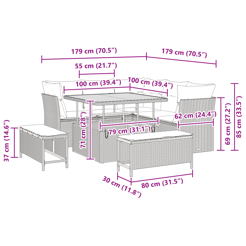 Schiebetür mit Hardware-Set ORKDAL78x211 cm