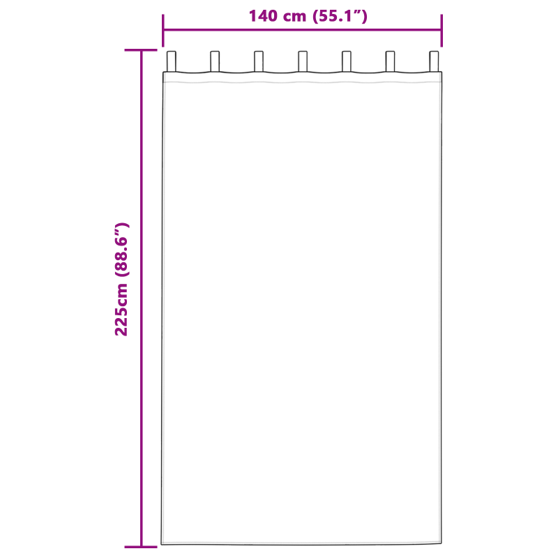 Verdunkelungsvorhänge mit Aufhängeschlaufen 2 Stück Dunkelblaue Samt