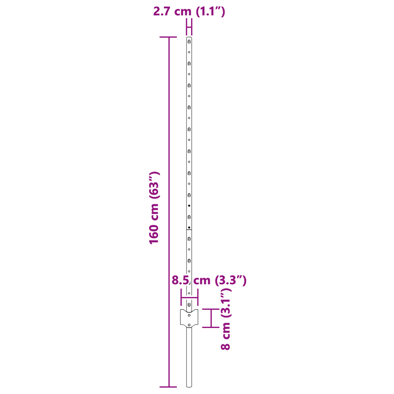 Zaunpfosten 11 Stk U-Kanal Grün 120 cm Stahl