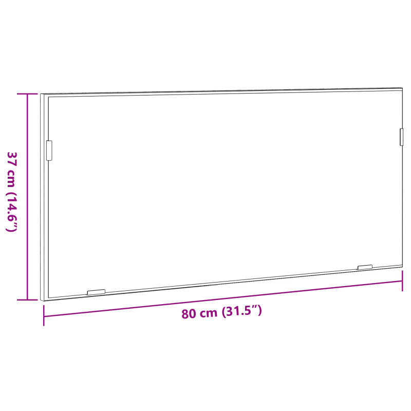 Badezimmer Spiegelschrank mit LED Licht Handwerks Eiche 80x37 cm