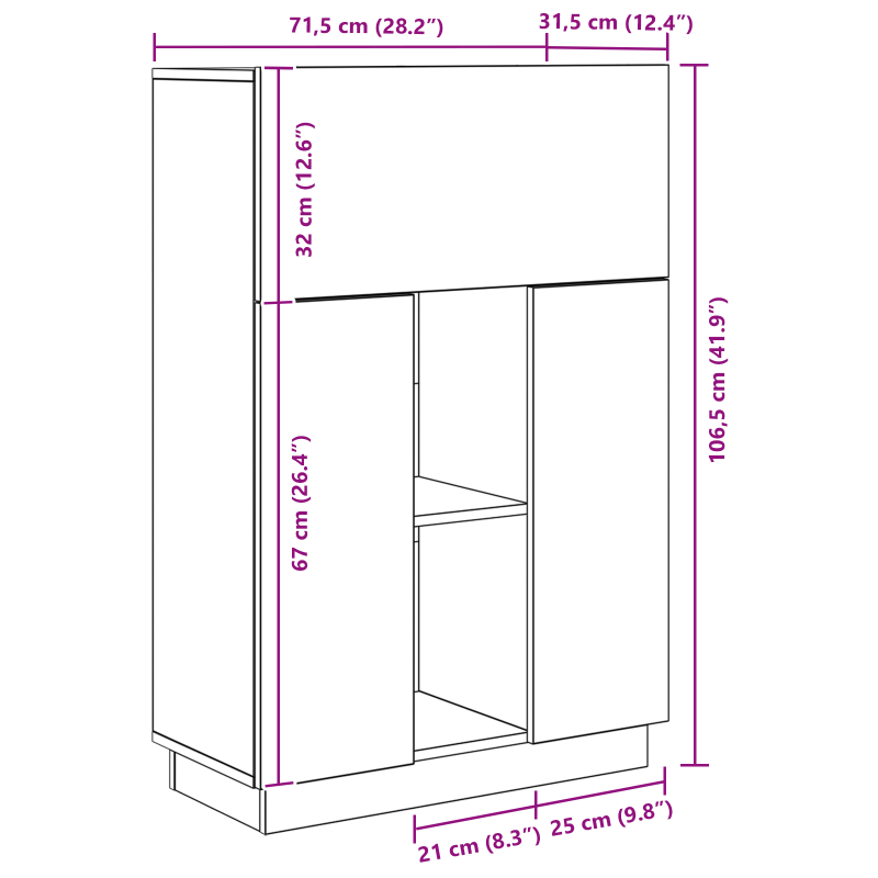 Geräucherter Eichen-Schreibtisch Geräucherte Eiche Holzwerkstoff