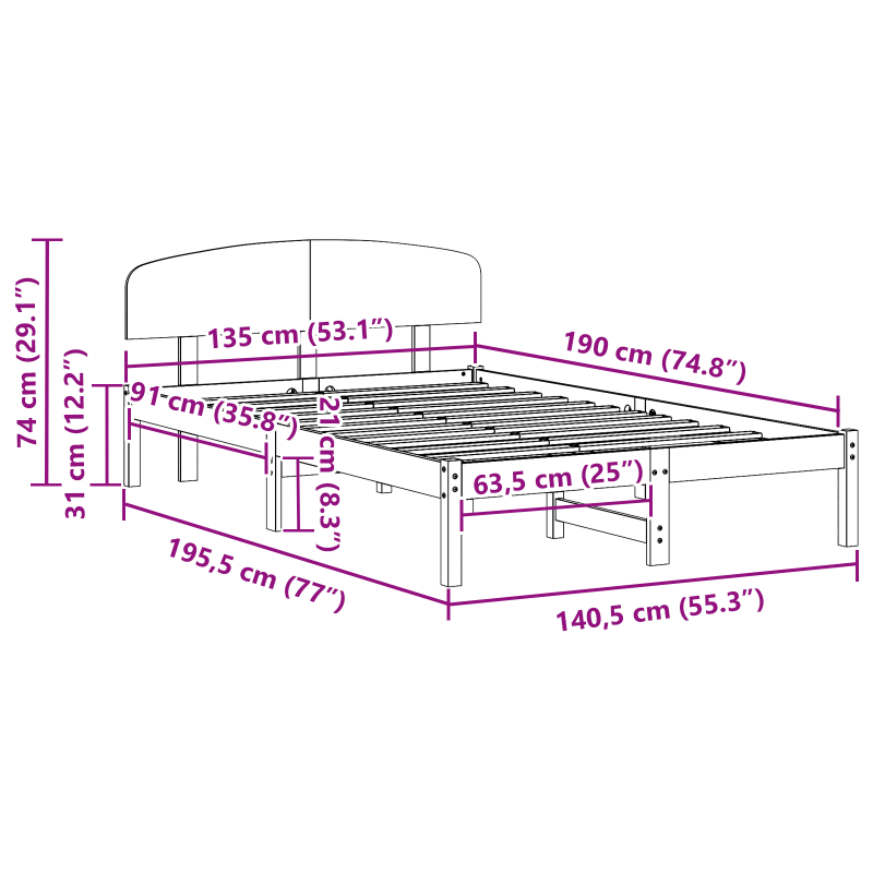 Schiebetür mit Zubehör Set Weiß 83x202 cm Massivholz Kiefer