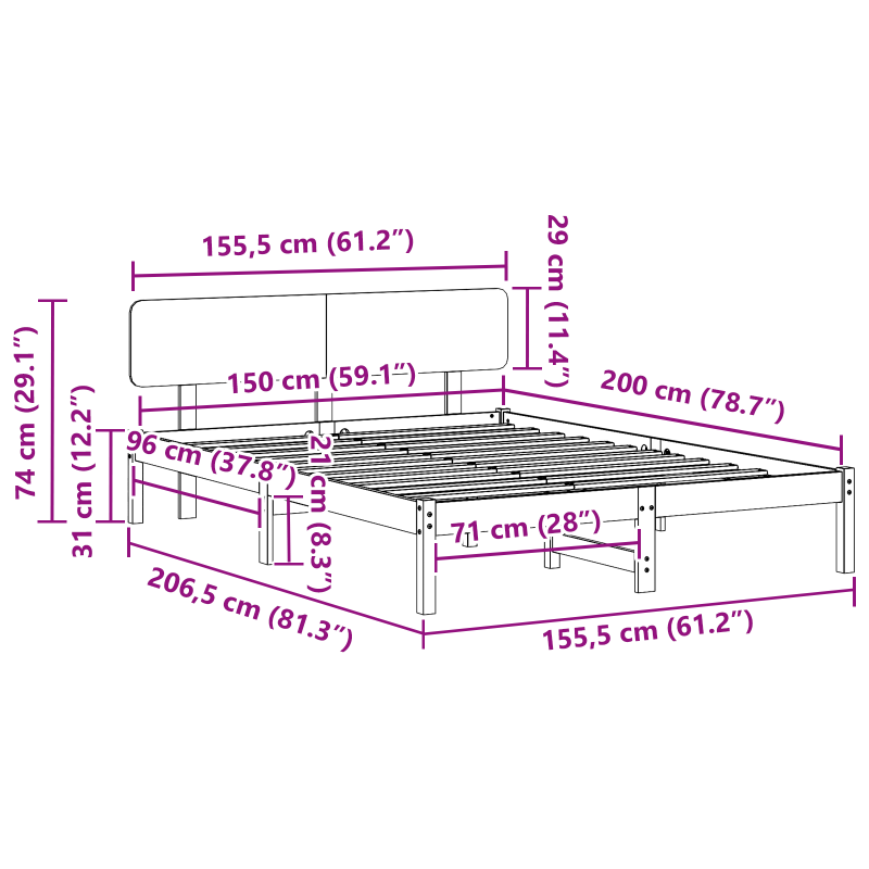 Schiebetür mit Hardware Set Weiß 83 x 202 cm Massivholz Kiefer