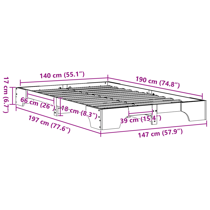 Schiebetür mit Beschlagsatz ORKDALWeiß 83x202 cm