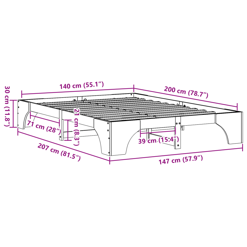 Schiebetür mit Beschlagsatz ORKDALaus Massivholz und Glas