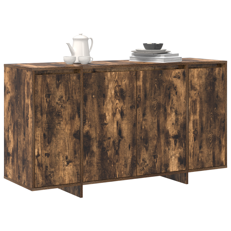 Geräumiges Eichen-Sideboard Geräucherte Eiche Holz 135 x 41 x 75 cm