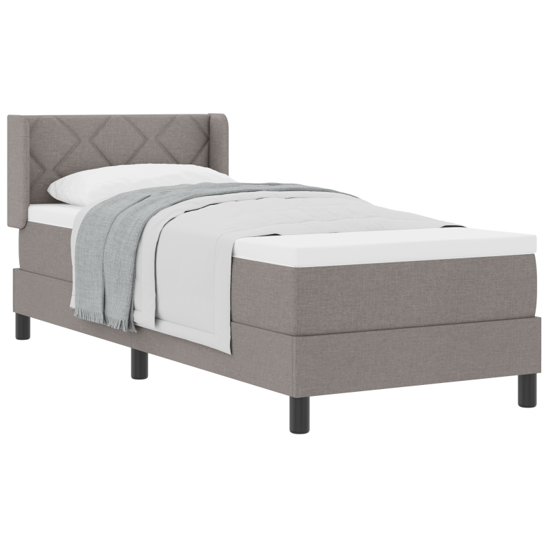 Boxspringbett mit Matratze Taupe 80x200 cm Stoff