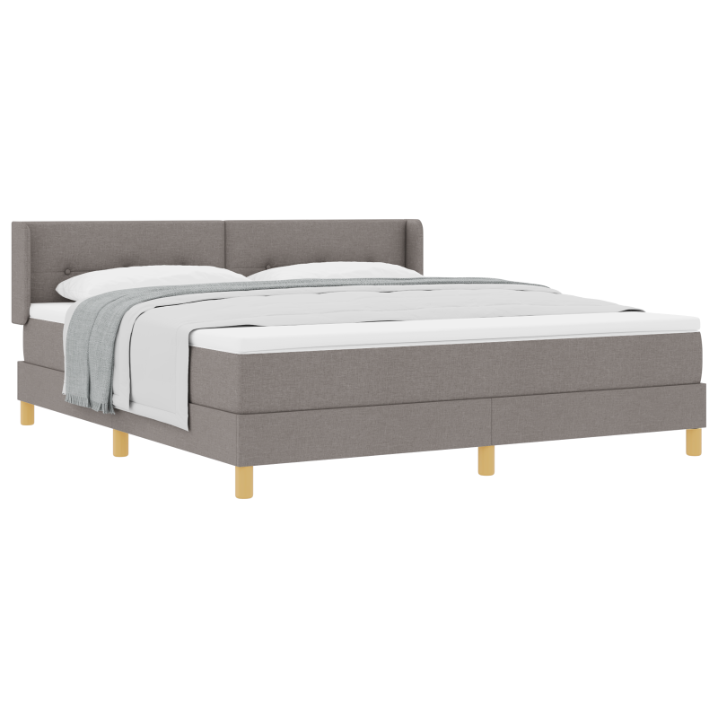 Boxspringbett mit Matratze Taupe 180x200 cm Stoff